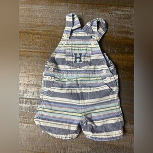 Tommy Hilfiger Striped Baby Overalls with embroidered H Logo